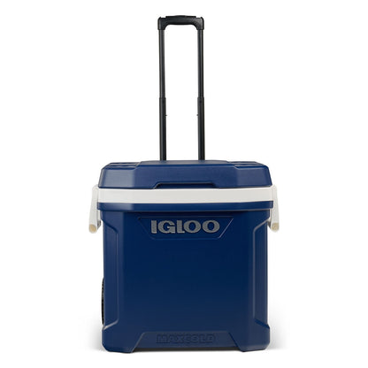 Igloo MaxCold 62QT Latitude Roller Cooler Navy 58 Litre Wheeled Camping Ice Box