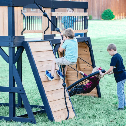 Backyard Discovery Timber Crossing Wooden Playcentre and Swing Set FSC Wood