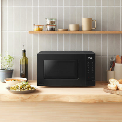 Panasonic NN-ST22QBBPQ 20L Solo Microwave Oven 800W Black Turntable LCD