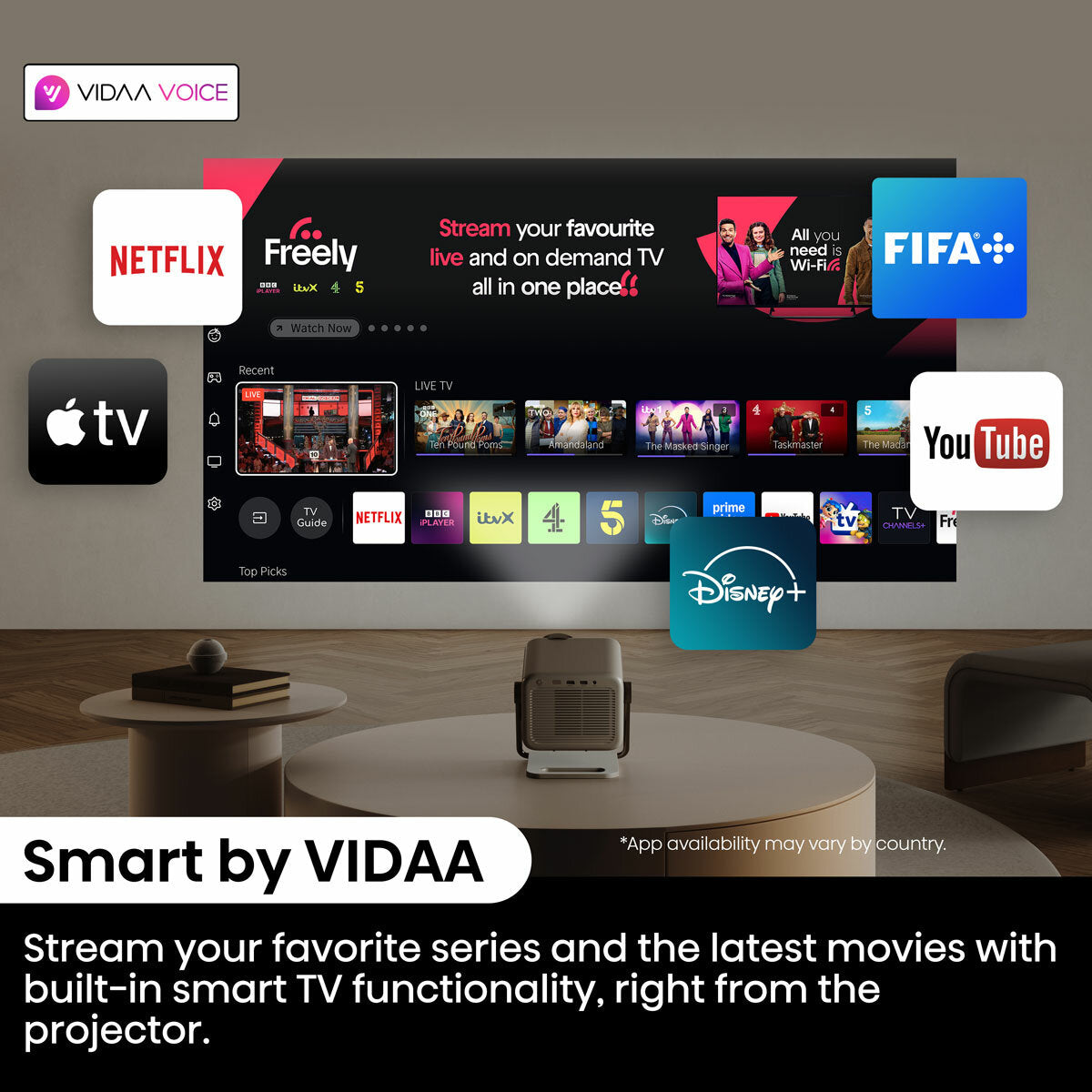 Hisense M2TUK Pro 4K Mini Laser Projector Dolby Vision VIDAA Smart HDR10+