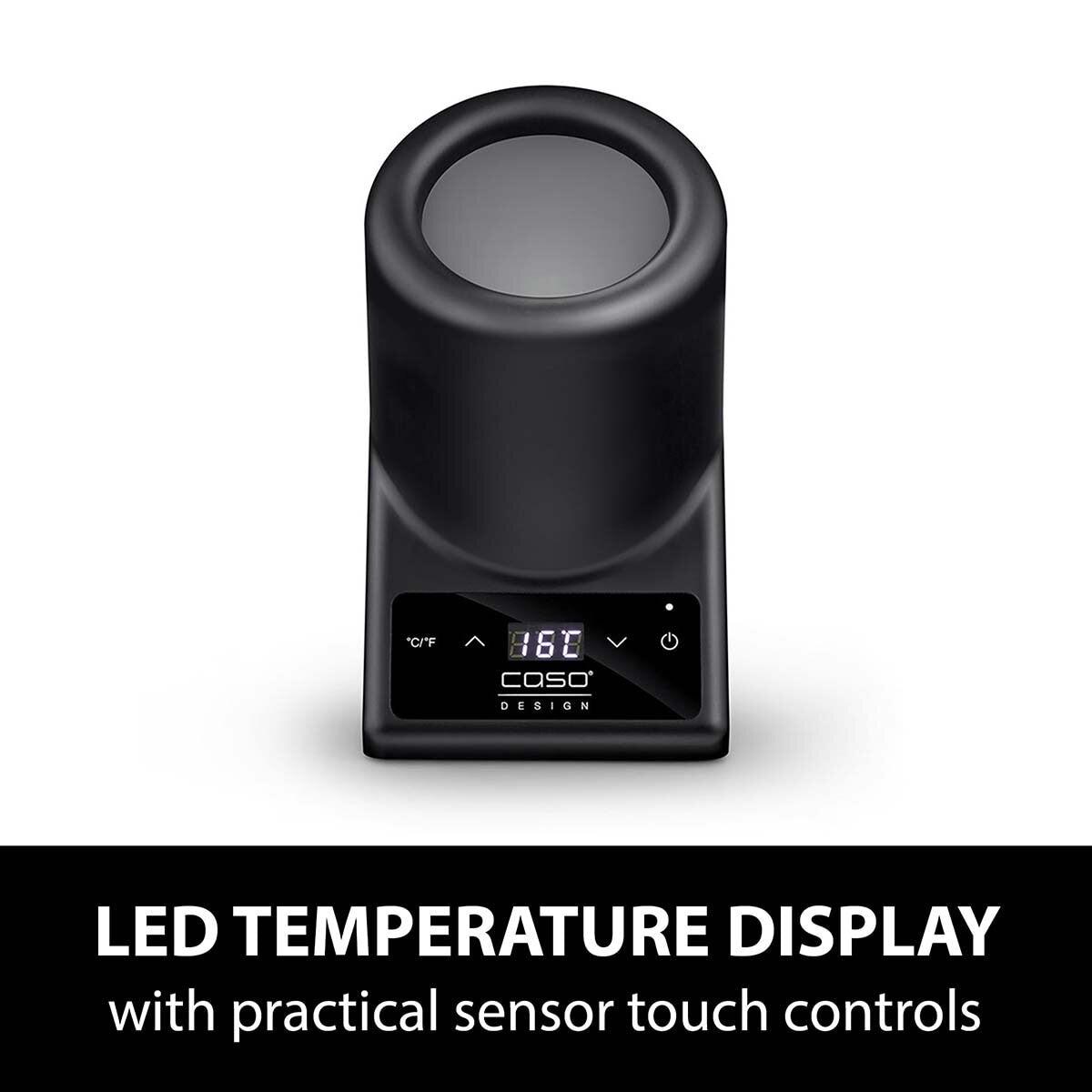 CASO Tabletop Single Bottle Wine Cooler Chiller Black Compact Touch Control