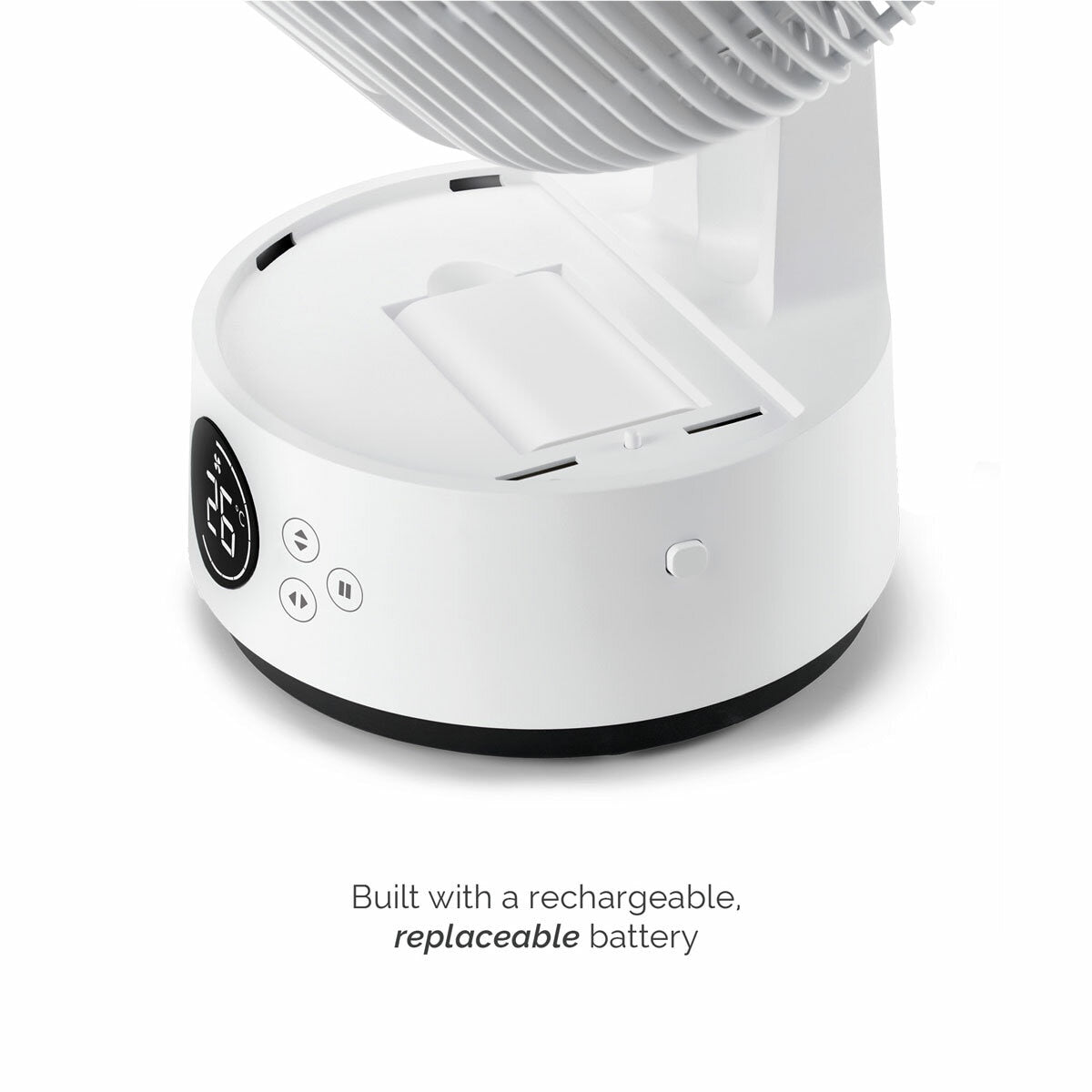 Meaco Sefte Pro 10" Cordless Desktop Air Circulator Fan 12 Speed White 38cm
