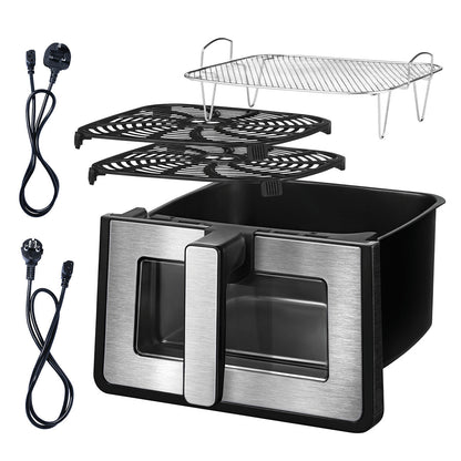 Gourmia 7.6L Digital Air Fryer Window Light 7 Preset 230°C Nonstick Black