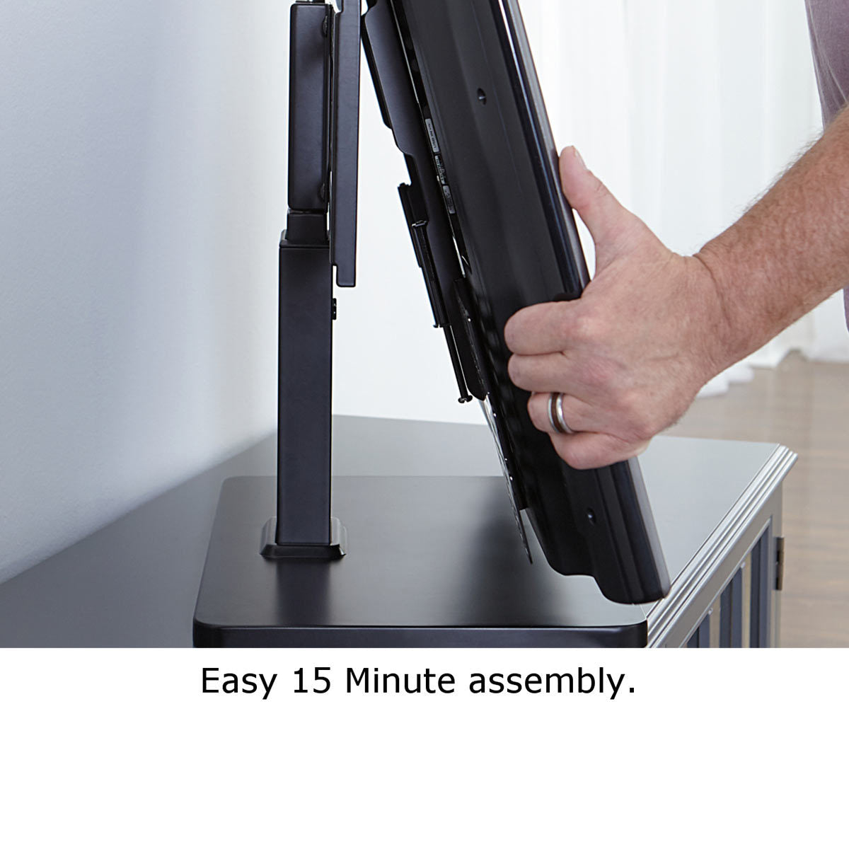 Sanus VTVS1-B2 Universal Swivel TV Base Stand 32-60 Inch VESA 400x400 Black