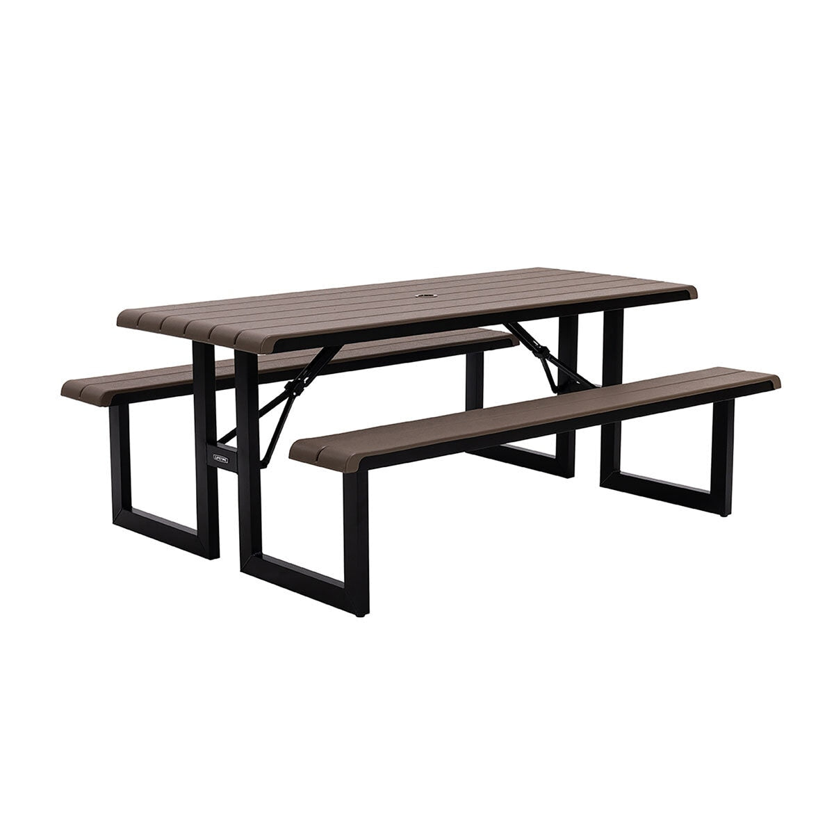 Lifetime 6ft Folding Picnic Table 60481 Seats 8 Brown All-Weather Garden