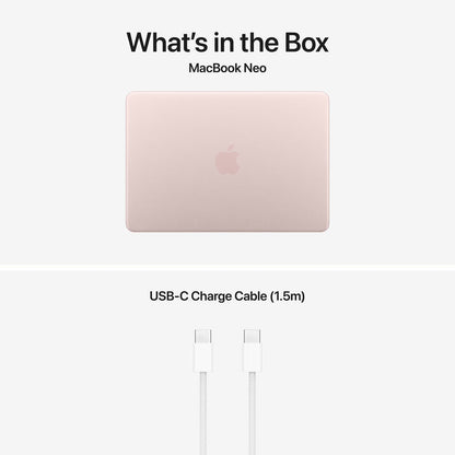 Apple MacBook Neo 13 Inch A18 Pro Chip 8GB 512GB SSD Touch ID Blush Laptop