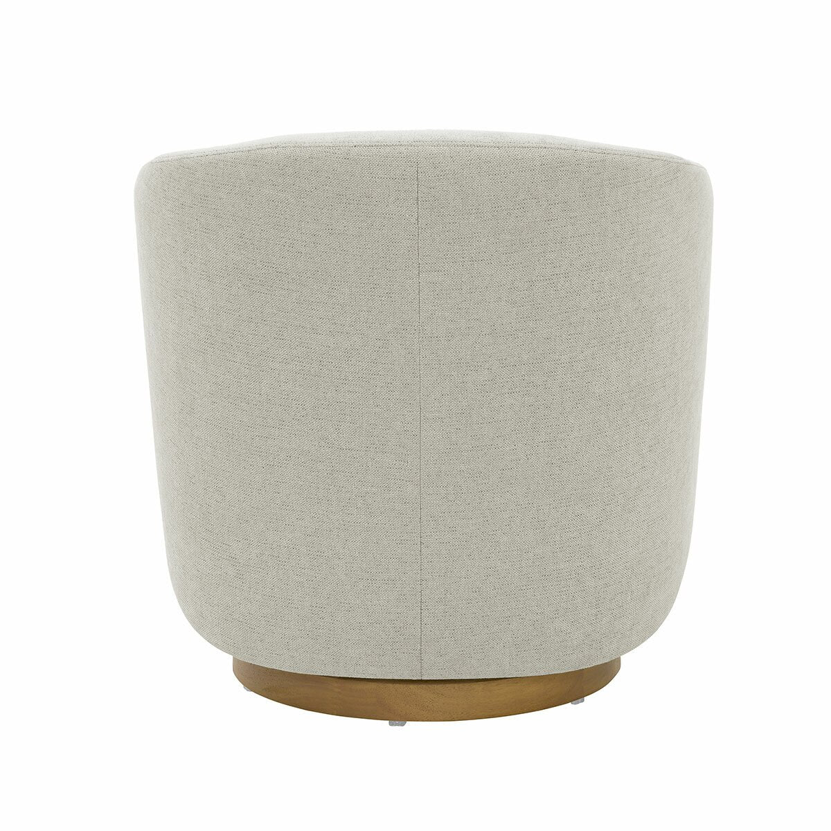 Henredon Murphy Light Grey Fabric Swivel Barrel Chair 360 Degree Pedestal