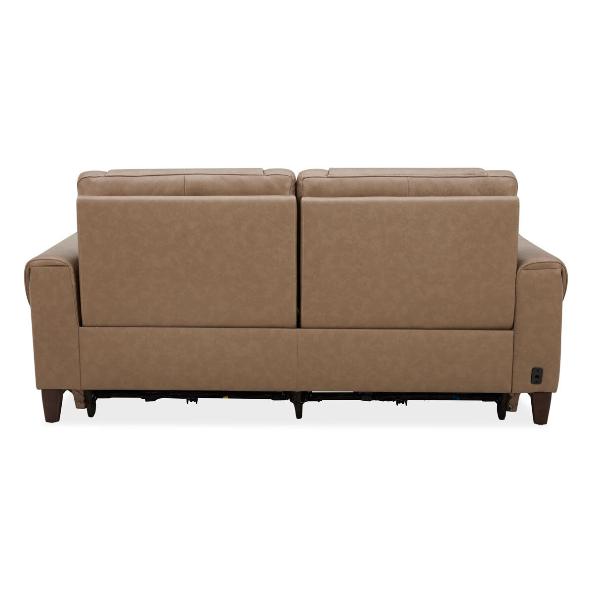 Aiden & Ivy Spencer Brown Leather Power Reclining 2 Seater Sofa 213cm Wide
