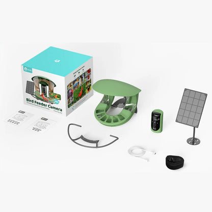 Birdfy Feeder 2 Pro Dual Camera Solar Smart Bird Feeder AI Species ID Green