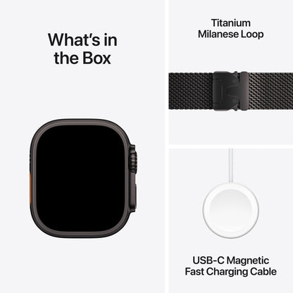 Apple Watch Ultra 2 49mm Black Titanium Milanese Small GPS Cellular Smartwatch