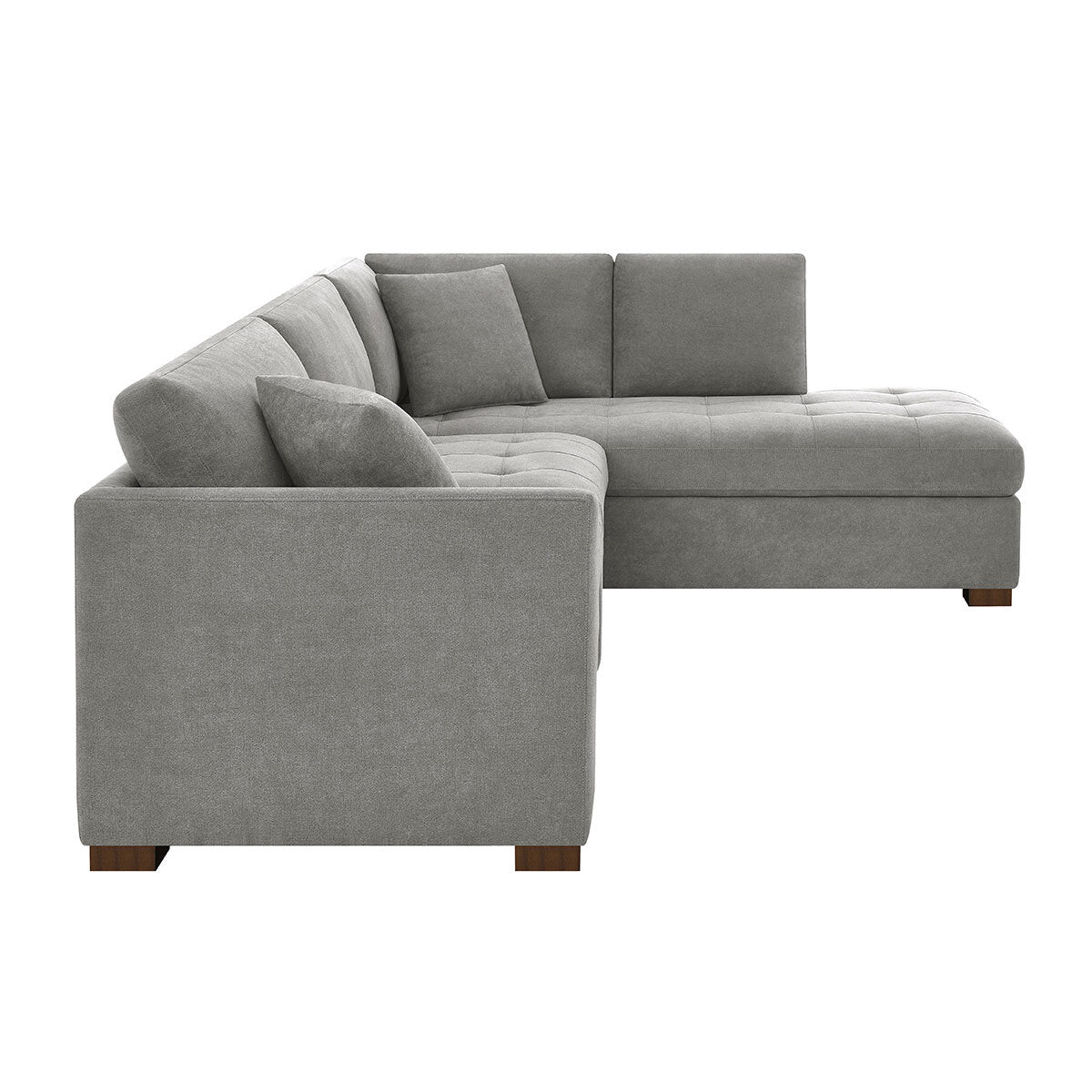 Thomasville Miles Grey Fabric Corner Sofa Power Footrests Right Hand Facing RHF