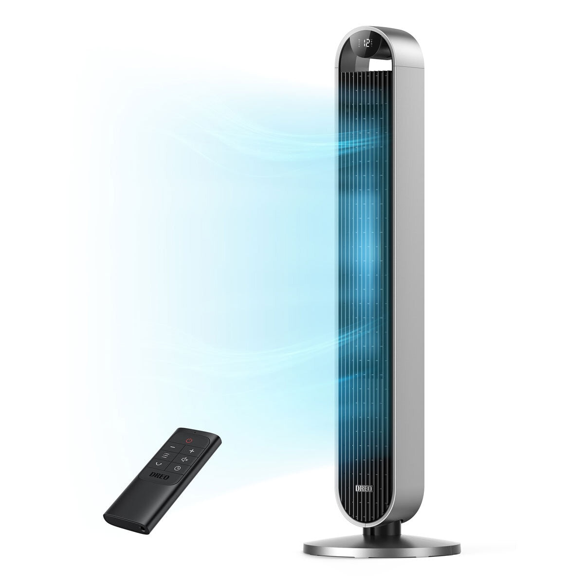 Dreo Pilot Max Smart Tower Fan DR-HTF004S Silver WiFi 12 Speed Oscillating