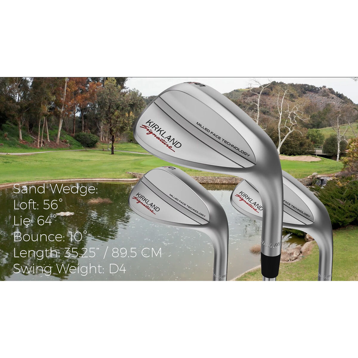 Kirkland Signature 2 Piece Golf Wedge Set Right Handed Milled Face Steel