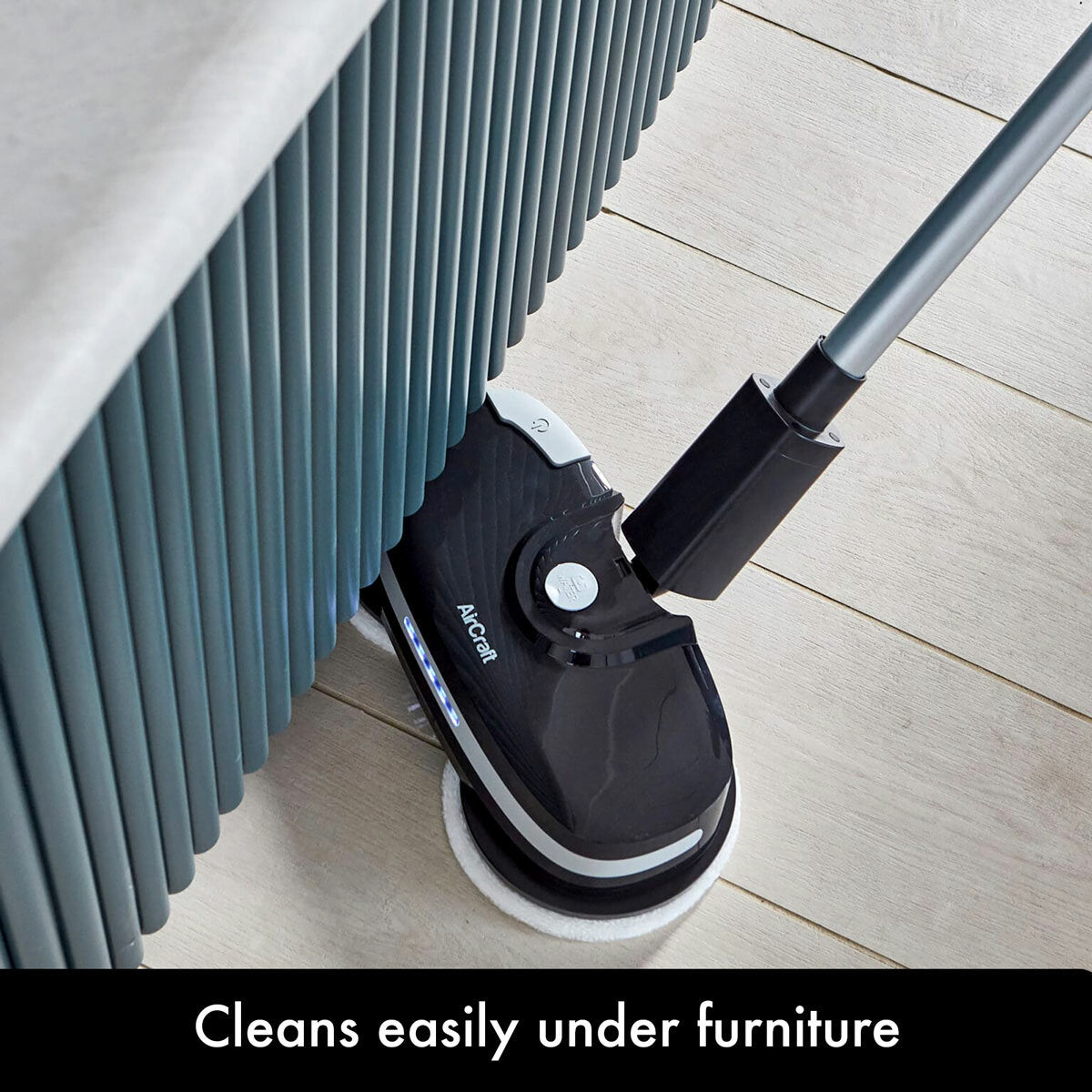 AirCraft PowerGlide Cordless Hard Floor Cleaner Polisher Black + Extra Pads