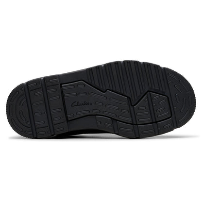 Clarks Kids Lorcam Edge Black Leather School Shoes Boys Girls Junior size 10