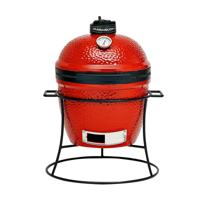 Kamado Joe Junior 13.5" Ceramic Charcoal BBQ Barbecue Grill Red With Cover