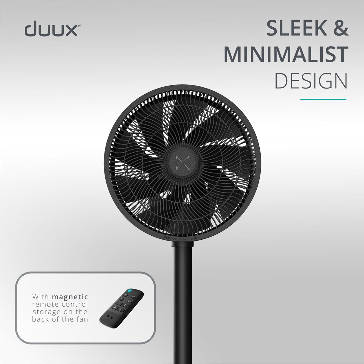 Duux Whisper Flex 2 Smart Pedestal Fan DXCF70UK 30 Speed Black Oscillating