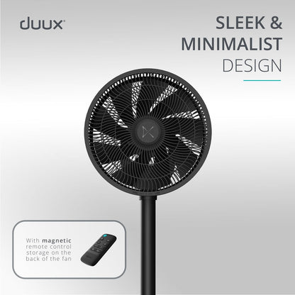 Duux Whisper Flex 2 Smart Pedestal Fan DXCF70UK 30 Speed Black Oscillating