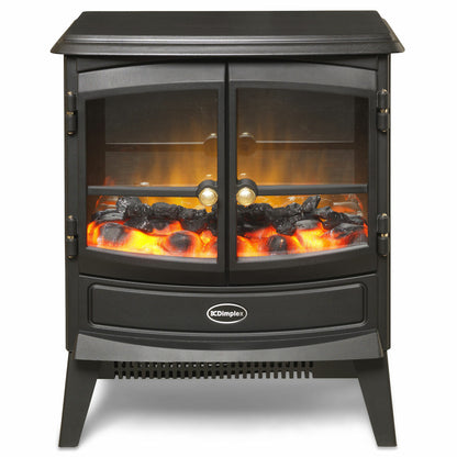 Dimplex Springborne Optiflame Electric Freestanding Stove 2kW Black Remote