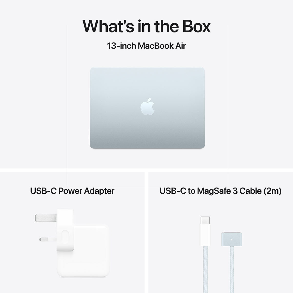 Apple MacBook Air 13.6 Inch M4 Chip 16GB RAM 256GB SSD Sky Blue Laptop 2025