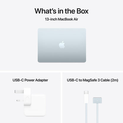 Apple MacBook Air 13.6 Inch M4 Chip 16GB RAM 256GB SSD Sky Blue Laptop 2025