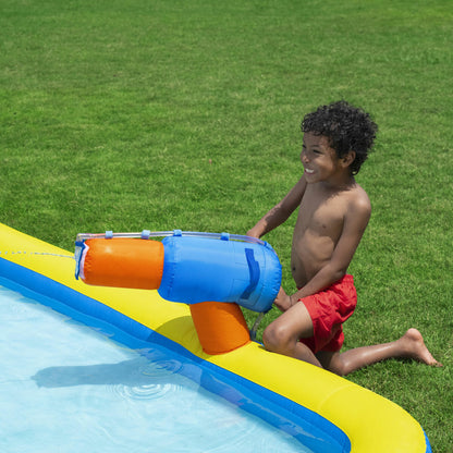 H2OGO! Whale Inflatable Kids Water Park Slide Splash Pad Climb Wall Blower