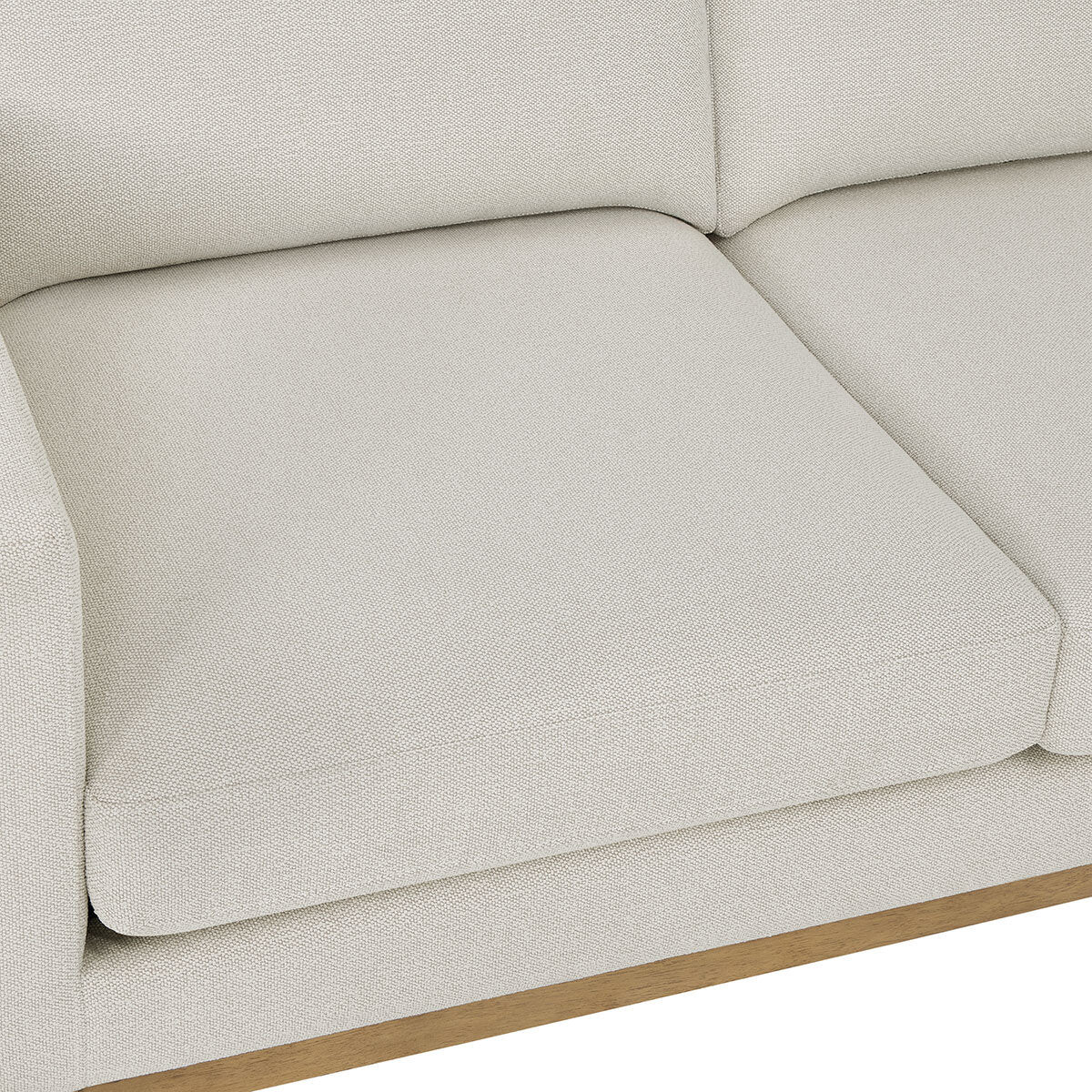 Henredon Murphy Cream Fabric Corner Sofa Reversible Chaise Lounge Coil Cushion