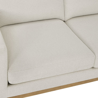 Henredon Murphy Cream Fabric Corner Sofa Reversible Chaise Lounge Coil Cushion