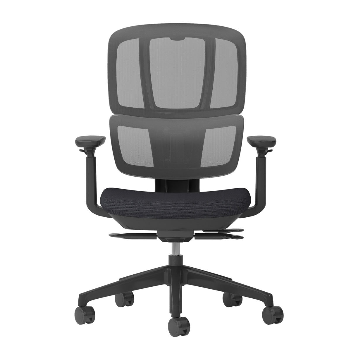 Dams Shelby Mesh Back Operator Office Chair Black Lumbar Support Ergonomic