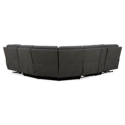 Gilman Creek Justin Grey Fabric Power Reclining Corner Sofa Sectional 3 Seat