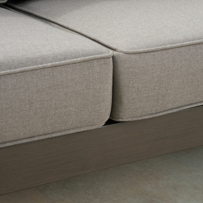 SunVilla Gibson 4PC Deep Seating Set Aluminium Sunbrella Grey Garden Sofa