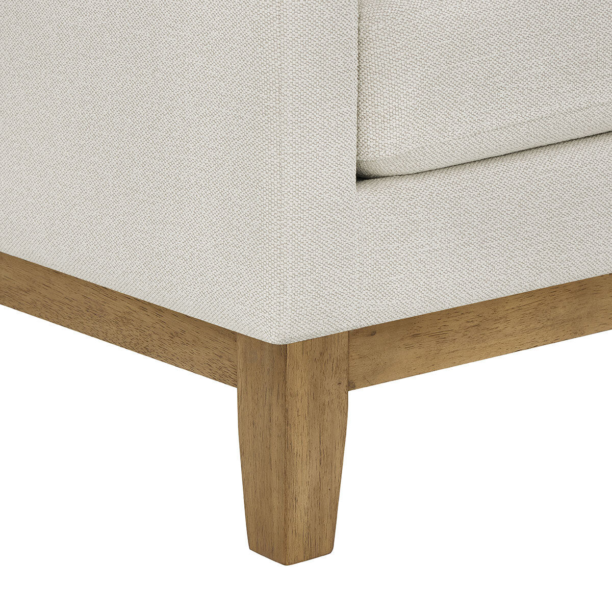 Henredon Murphy Cream Fabric Corner Sofa Reversible Chaise Lounge Coil Cushion