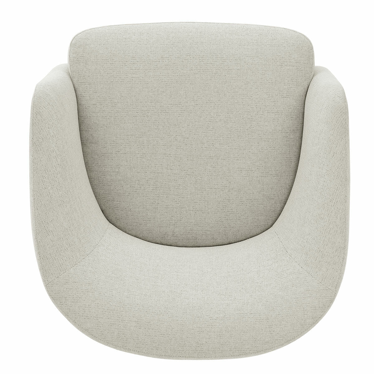 Henredon Murphy Light Grey Fabric Swivel Barrel Chair 360 Degree Pedestal
