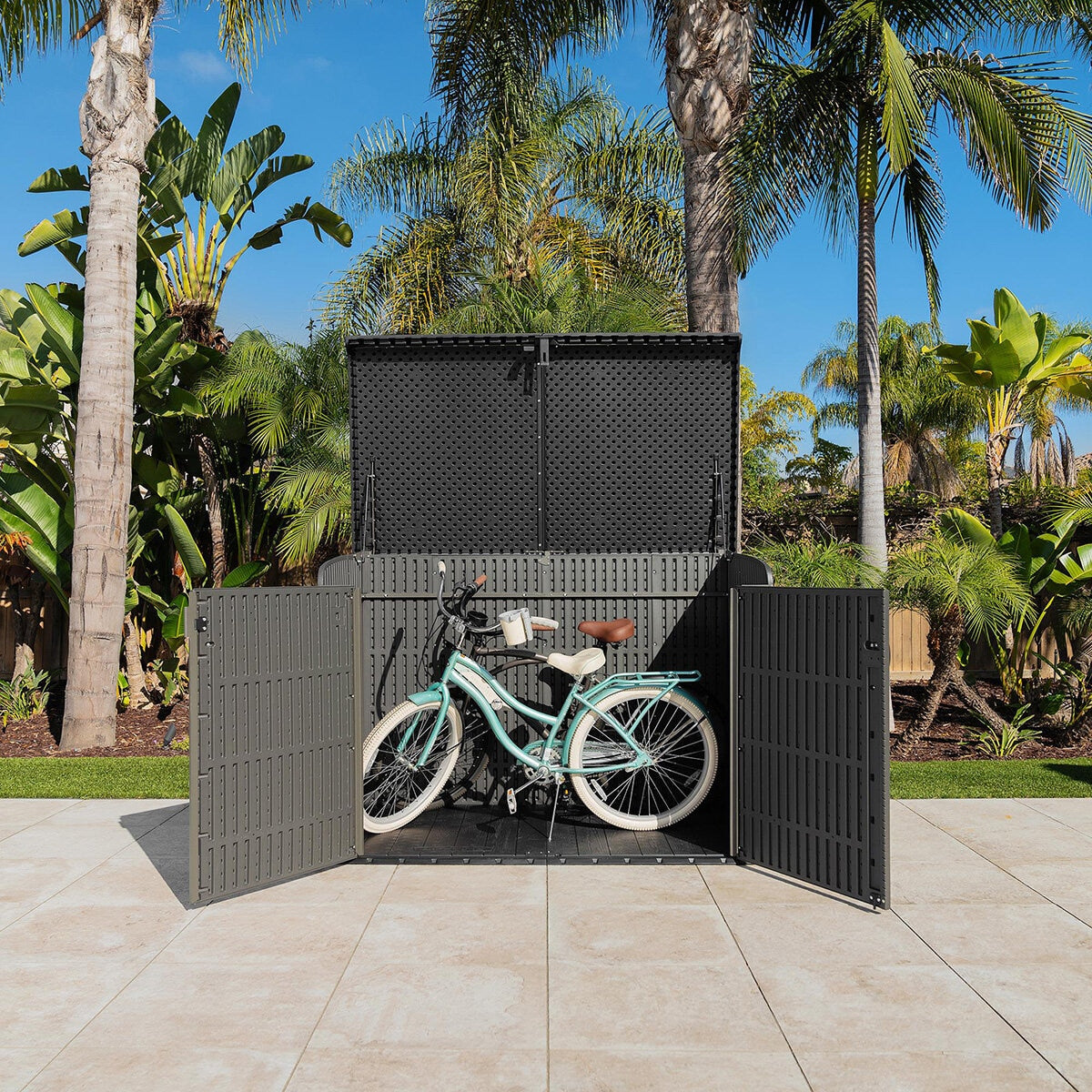 Lifetime Horizontal Storage Shed 60464E Grey 2190L Outdoor Garden Plastic