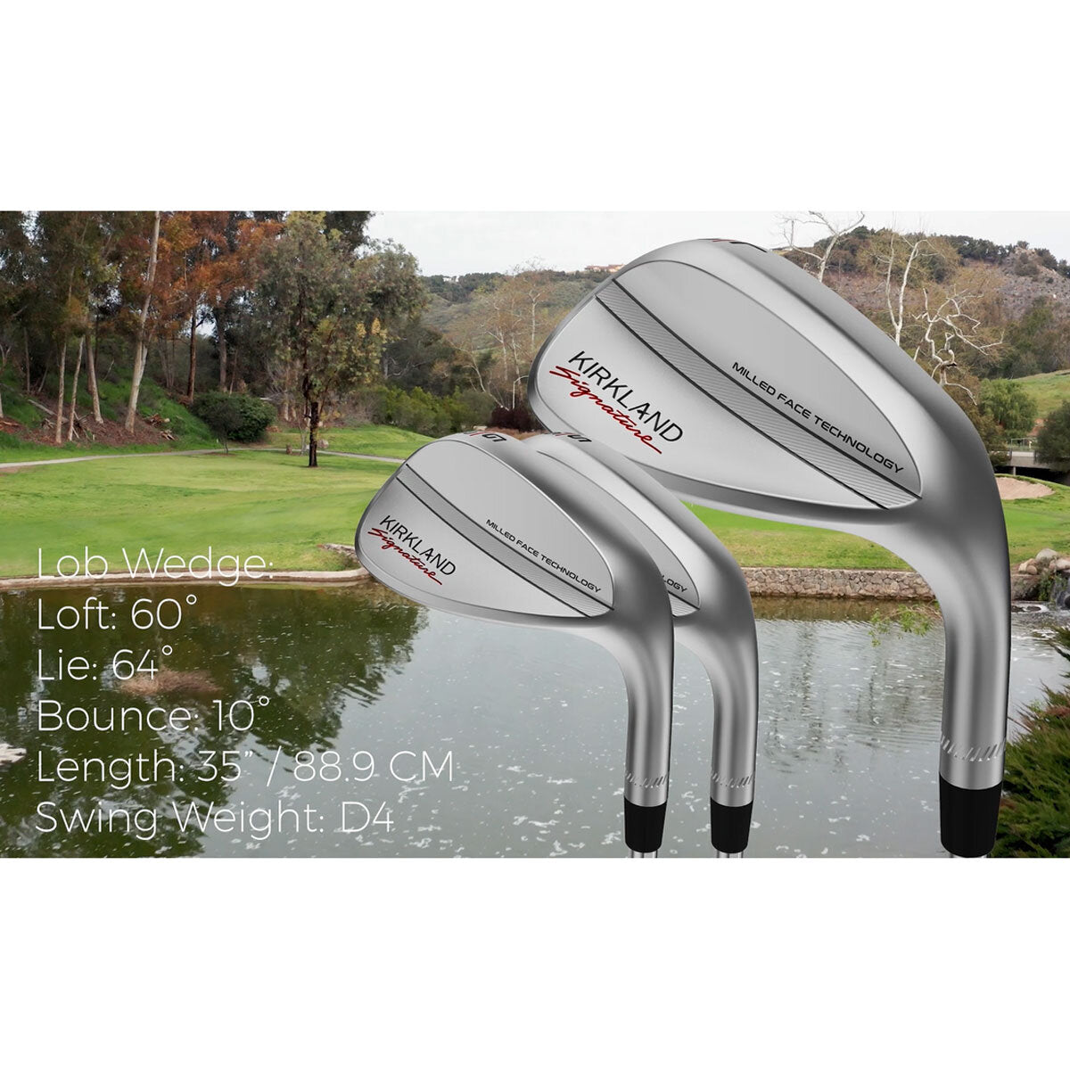 Kirkland Signature 2 Piece Golf Wedge Set Right Handed Milled Face Steel