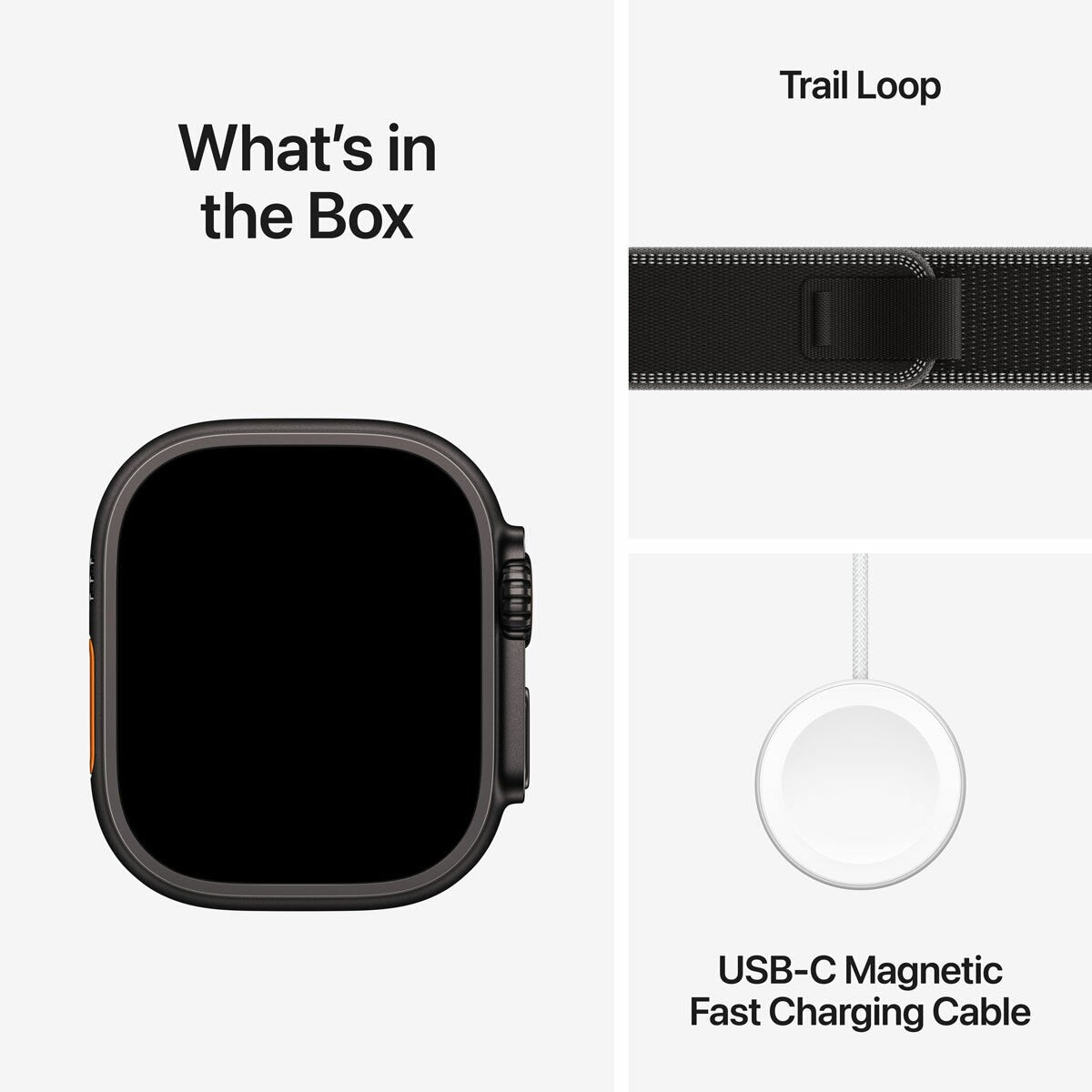 Apple Watch Ultra 3 GPS Cellular 49mm Titanium Black Charcoal Trail Loop M/L