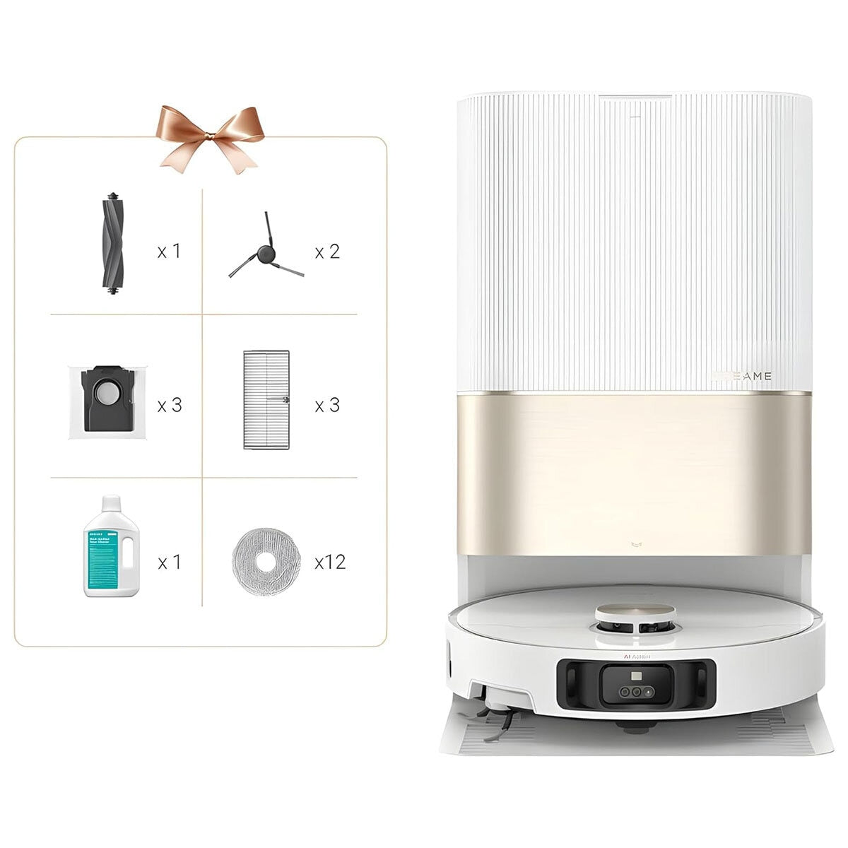 Dreame X40 Ultra Robot Vacuum Mop Self-Cleaning Auto-Empty 12000Pa White