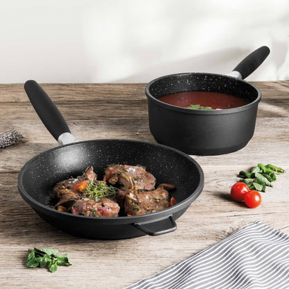 BergHOFF Eurocast 11 Piece Non-Stick Cookware Set Induction Cast Iron Black