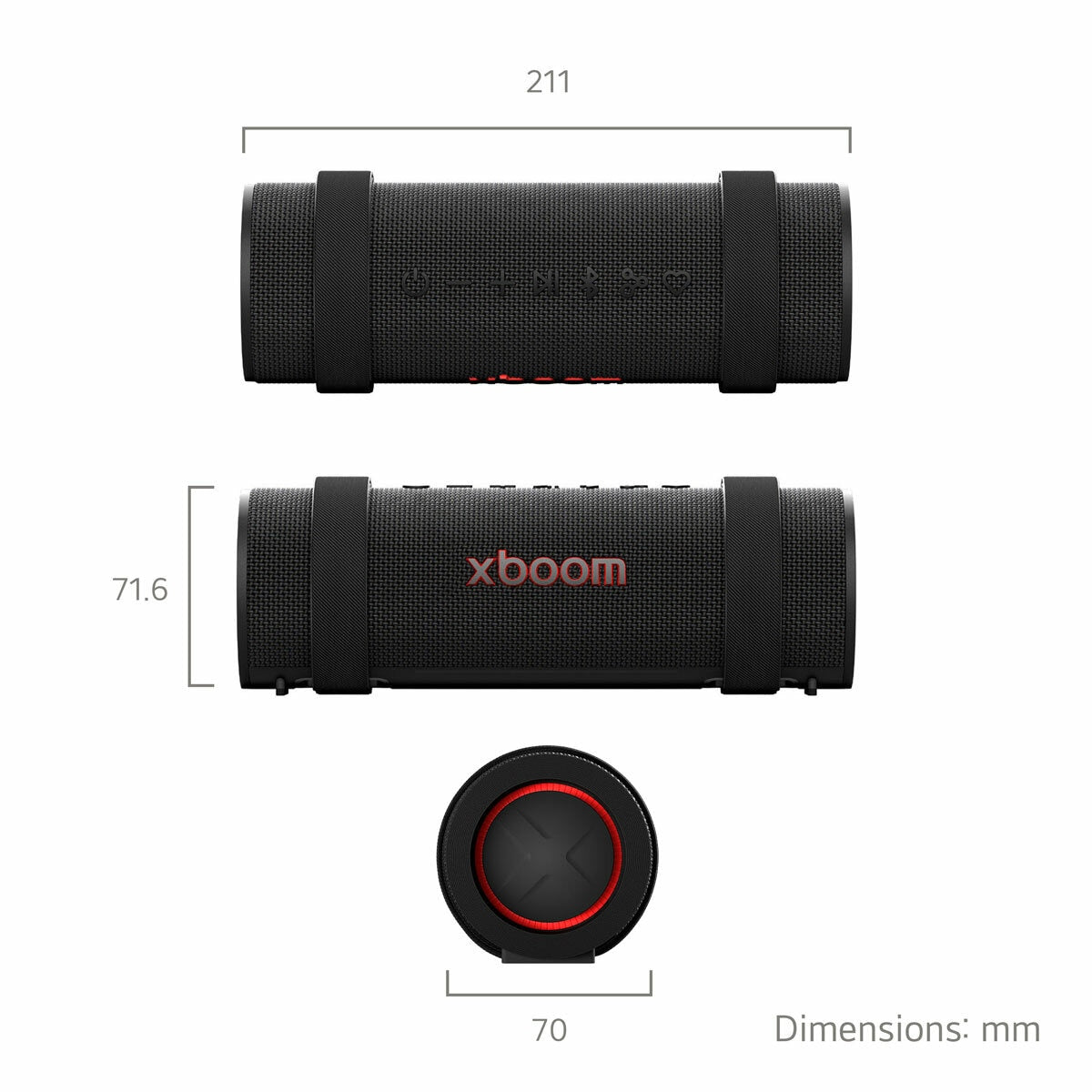 LG XBOOM Grab Portable Bluetooth Speaker will.i.am IP67 Waterproof 20W Black NEW