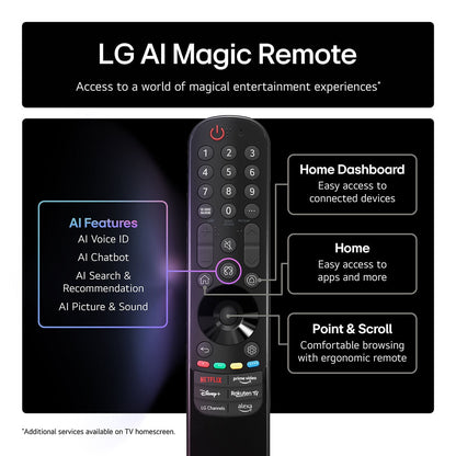 LG OLED42C55LA 42 Inch 4K OLED Smart TV 120Hz Dolby Vision HDR10 Black webOS